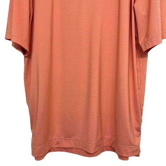 Golf Polo Shirt Men’s Size XL FootJoy Short Sleeve Orange Striped Polyester - Picture 4 of 9